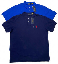 NWT Polo Ralph Lauren Men s Custom Slim Fit Mesh Polo Shirt - Blue, Navy S-2XL