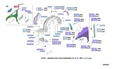 Nissan Ariya Fe0 Charge Port Lid 657135MP0H Nouveau authentique