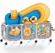 Grey 365 Gallon 103" Extra Large Swimming Pool Float Toy Storage Bin - Brand New