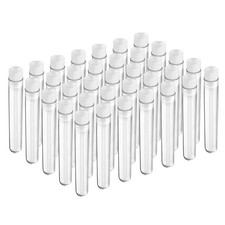 Joyclub 50pcs 12x100mm 8ml Clear Plastic Test Tubes with Caps for 50,
