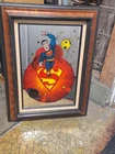 RARE Used  VINTAGE Superman   MIRROR PICTURE frame  1978