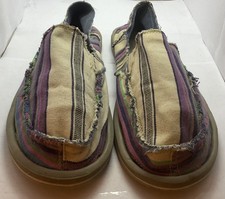 Sanuk Men's Multi / Natural Slip On Loafers Shoes CL 0512 Size 9.