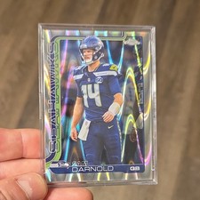 Topps 2025 Chrome Football Sam Darnold Seattle Seahawks RC Rookie Card #275. rookie card picture