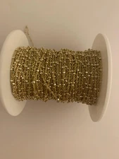 Beaded Gold Plated over Sterling Chain, Cable With Crimped Nut WITH DC 8 side St