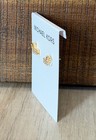 NEW ~ Michael Kors Pave Crystal Stud Signature Gold Plated Earrings NWT — photo 2