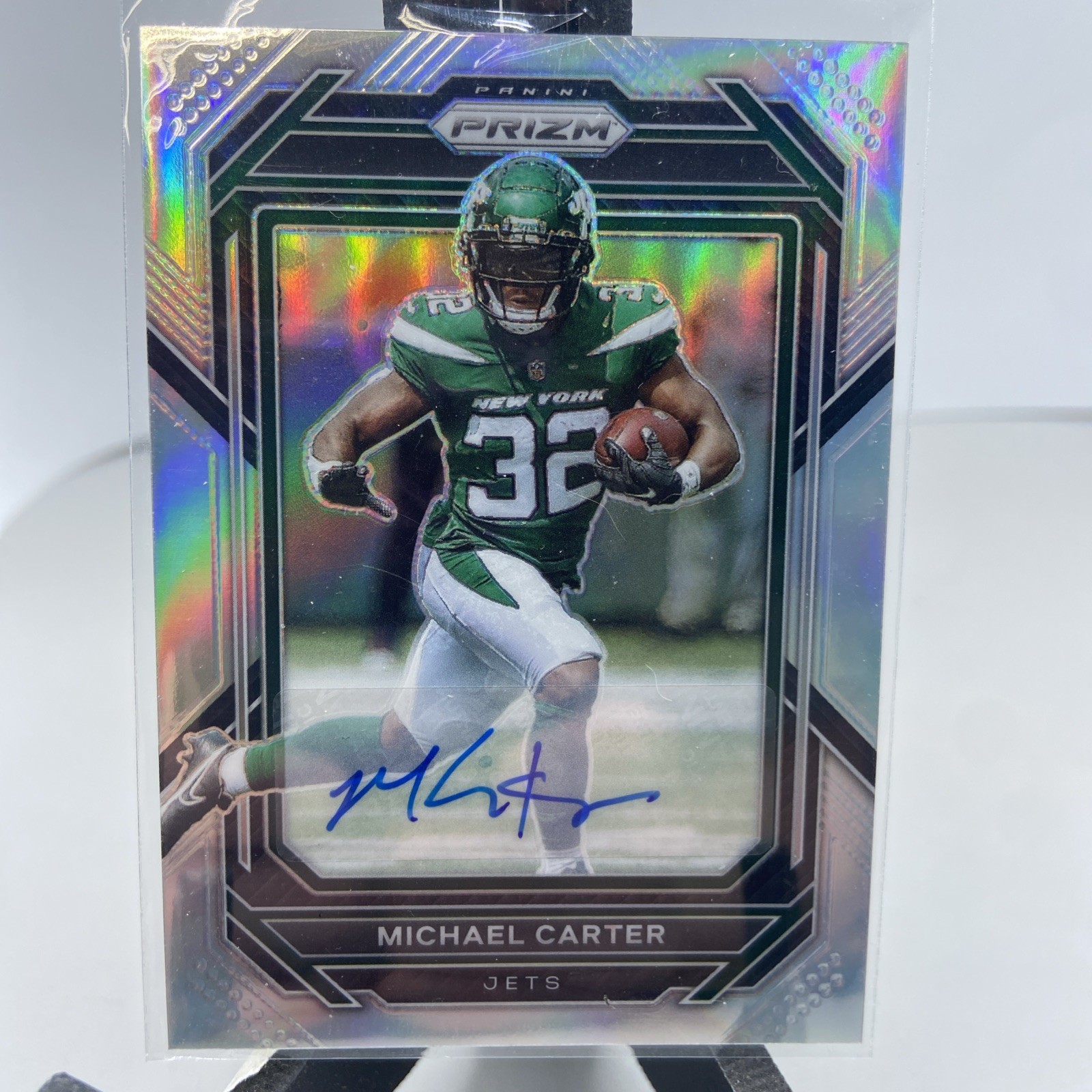 2021 Panini Prizm Rookie Silver Prizm Auto Michael Carter #365 Rookie Auto RC