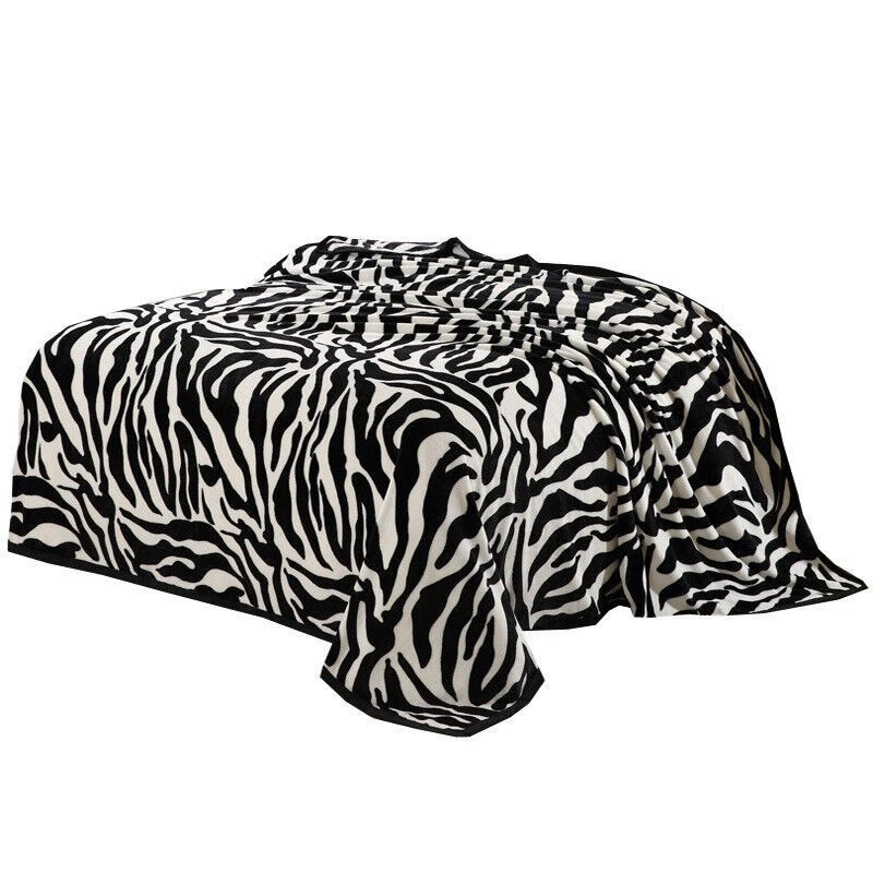 Wohndecke Kuscheldecke Zebra Muster Tagesdecke Decke Sofadecke Bettüberwurf Neu！ - Bild 2 von 4