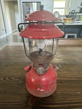 Vintage 1964 Coleman Model 200A Lantern 1-64 Red Sunrise Logo Camp