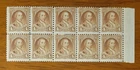 Vintage US Stamp #709 Washington Bicentennial Block Of 10 VF MNH OG - CV $8.50