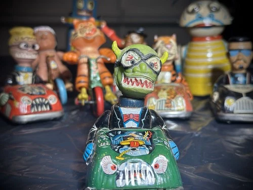 Vintage 1960s MARX NUTTY MADS “Green Monster” Friction Car (Read Description)