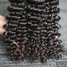 Human Hair Bundles Deep Wave Extensions, Natural Color