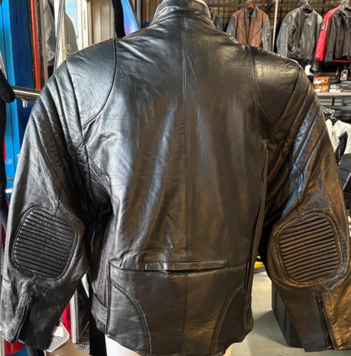 UNIK PREMIUM UNISEX SIZE 46 LEATHER MOTORCYCLE JACKET VENTED ZIPOUT LINER - Picture 6 of 9