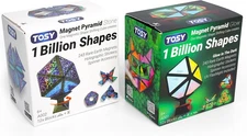 TOSY Magnet Pyramid - 1 Cube Transforms into 1 Billion Shapes, 12 Pieces,... 