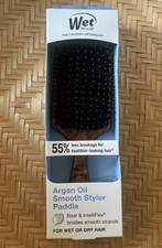 Wet Brush Argan Oil Infused Smooth Styler Paddle Shine Enhancer IntelliFlex