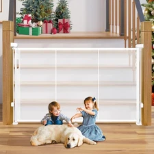 42" Extra Tall Retractable Baby & Pet Gate, 55" Wide, for Stairs & Doorways 🐶