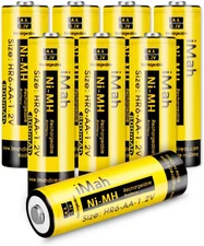 Ni-Mh AA 800Mah 1.2V Rechargeable Battery for Solar Lights, Pack of 8