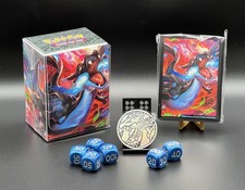 Pokemon Mega Charizard X Ex Deck box, Card Sleeves, Dice & Coin Exclusive NEW