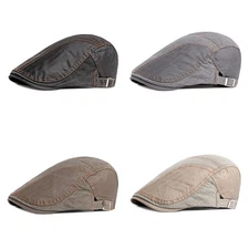 Newsboy Hats Adjustable Ivy Flat Cap Gatsby Cabbie Driving Beret for Men Women