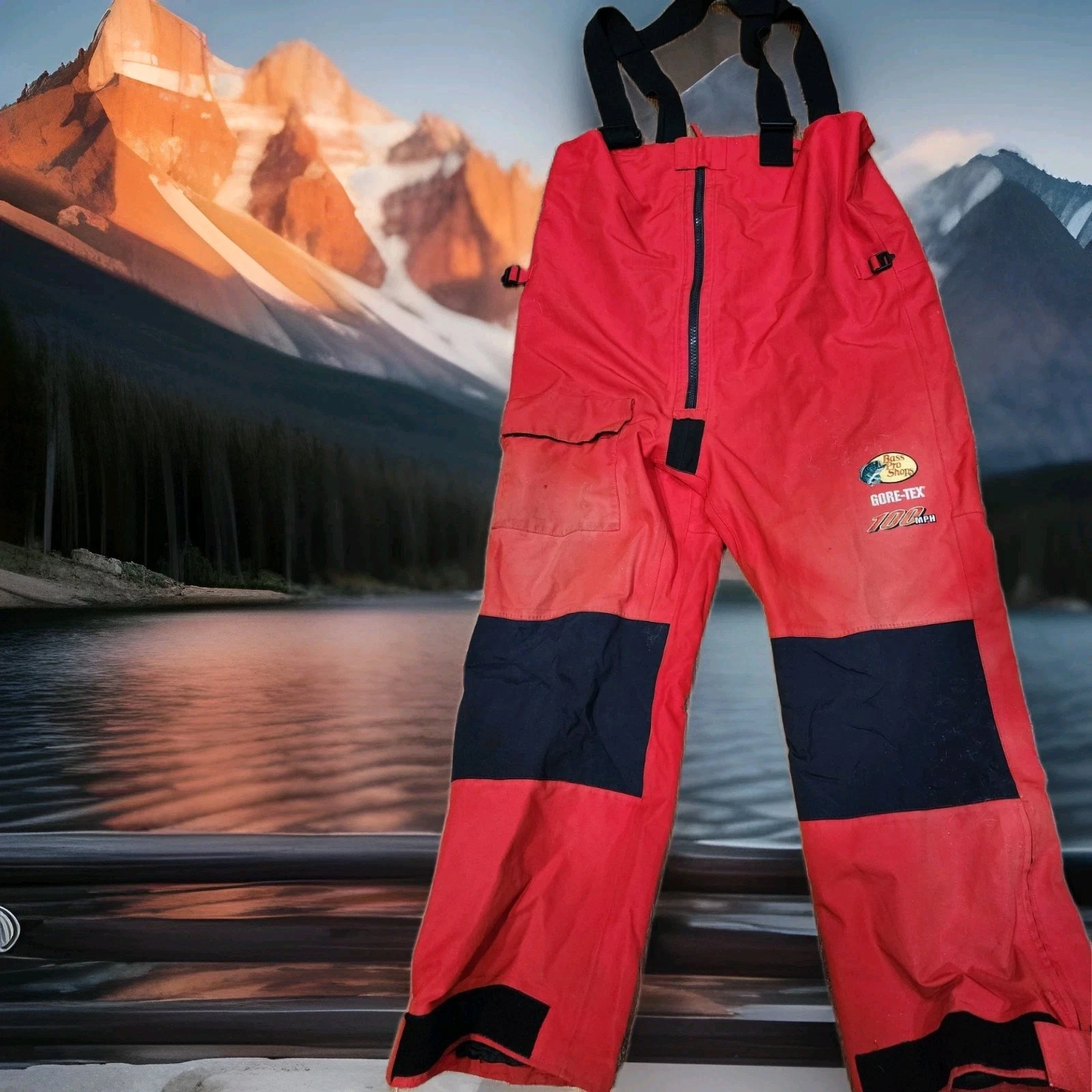 Bass Pro Shops Gore-Tex Faded Overalls 100 mph Men’s XL Fishing Red/Black
Opens in a new window or t