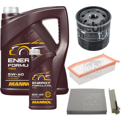 FEBI BILSTEIN Inspektionspaket 6L MANNOL Energy Formula PD 5W-40 für Dacia