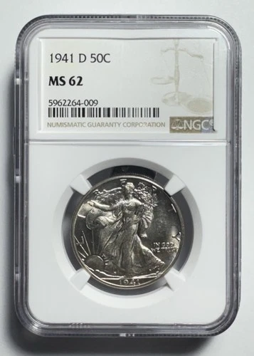 1941 D Walking Liberty Half Dollar NGC MS62