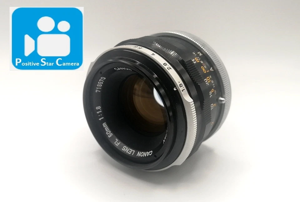 🎦VIDEO👀⭐Exc+3⭐ Canon FL 50mm F/1.8 MF Standard Prime Lens From JAPAN - Image 1 of 4