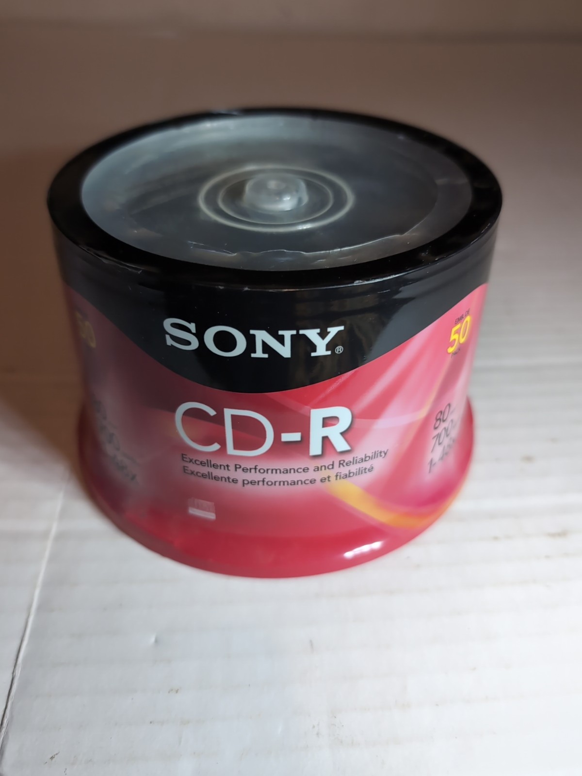 SONY CD-R 80 Minute Blank 700MB 1-48X Recordable Disc 50 Pack New Sealed