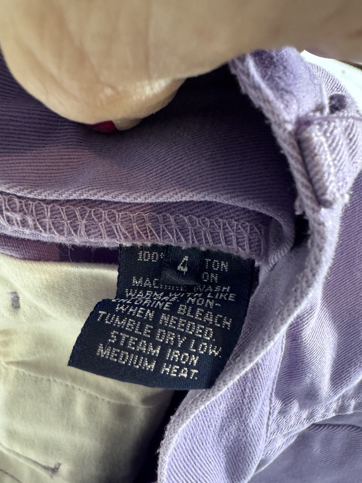 Pantaloni vintage Ralph Lauren Sport donna taglia 4 chino svasati gamba larga crop viola pony