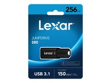 Lexar JumpDrive S80 256GB USB 3.2 Gen 1 Flash Drive 150MB/s Read AES-256 Black