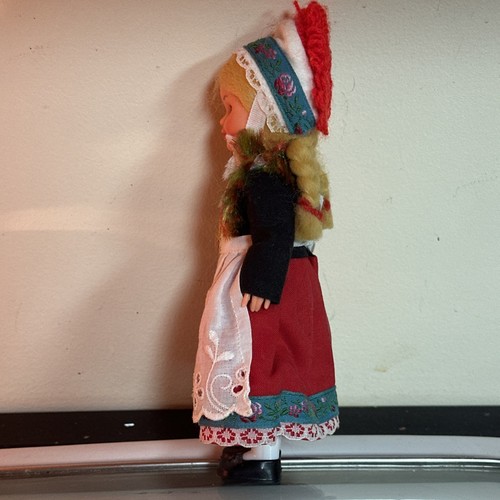 Germany Garmish Region Ethnic Souvenir Doll, Dress Blonde blue Eyes Open Close - Picture 4 of 10