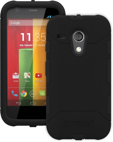 Trident Aegis Black Rugged Cover Case for Motorola Moto G 1st Gen XT1028 XT1031 - Picture 5 of 14