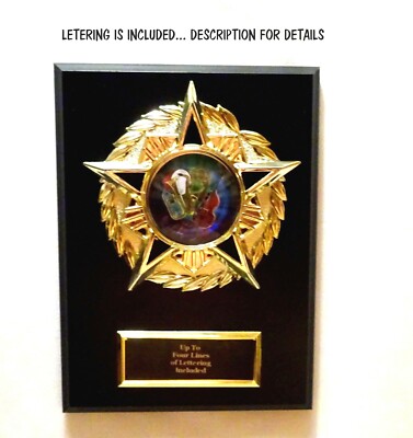 MUSIC  6 X 8 PLAQUE STAR WREATH  FREE LETTERING  ##