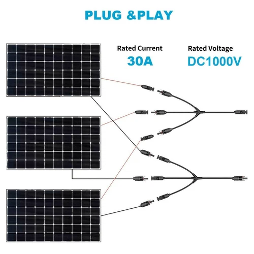 Panel Solar Y/T Rama Cable Conexión Impermeable Adaptador Extensión Envío Gratis - Imagen 5 de 21