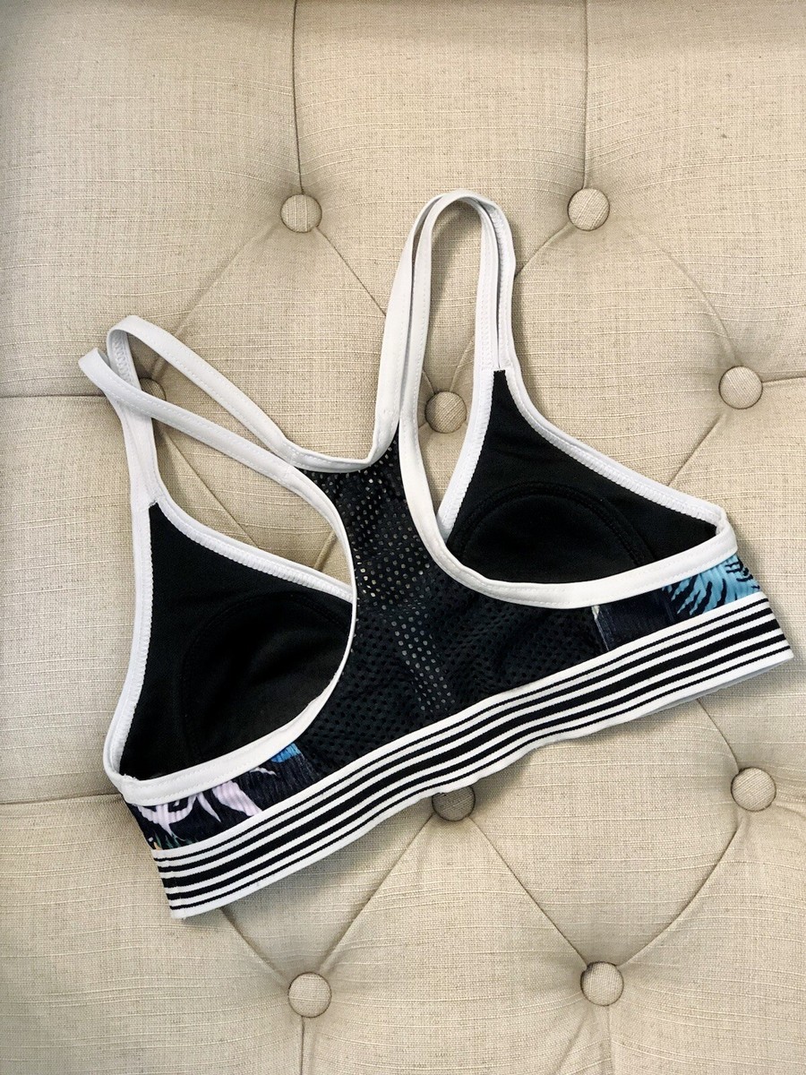 Women's ZX Sport Multicolor Floral Racerback Bikini Top ~ XS