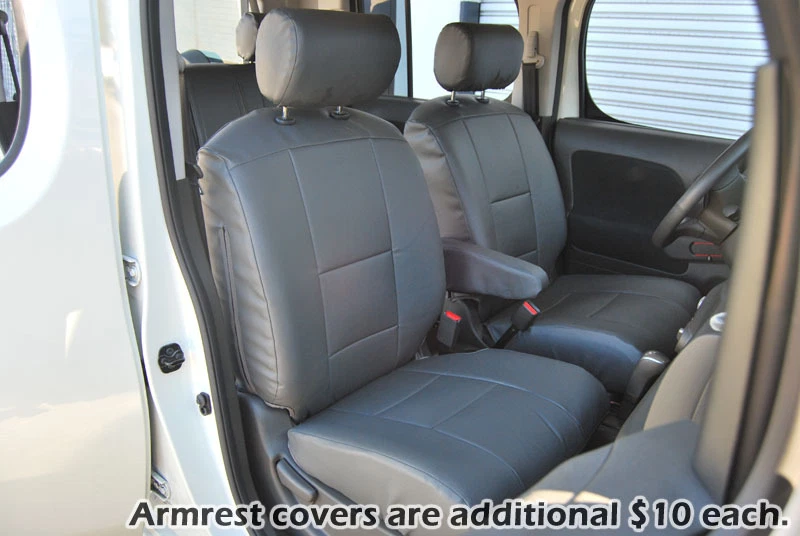 FUNDA ASIENTO IGGEE S. CUERO AJUSTE PERSONALIZADO PARA NISSAN CUBE 2009-2014 Foto 3 de 4