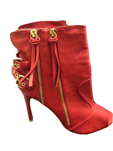 Red Stiletto Booties Size 11 | eBay