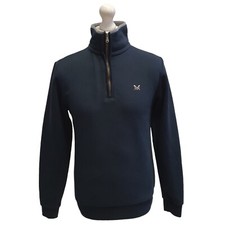 Crew Clothing Navy Blue Neck Casual Jumper Uk Men's Size Small CC250