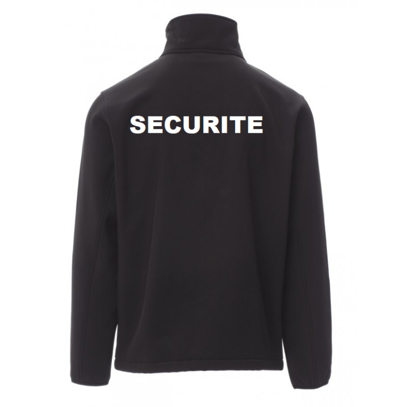 Veste softshell sécurité noir intervention pro imperméable et coupe-vent - 2
