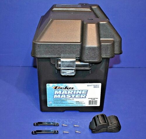 SNAP TOP BATTERY STORAGE BOX MARINE RV AUTO COMMERCIAL GROUP 24 BATTERY - Picture 1 of 9