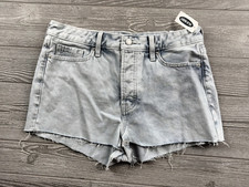 NWT Old Navy High Rise Light Blue Jean Cut Off Shorts size 10 New denim cut off