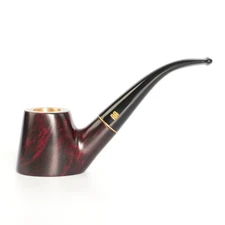 Briar Wood Tobacco Pipe Sitter Pipe 9mm Acrylic Bent Stem For Tobacco Cigarette