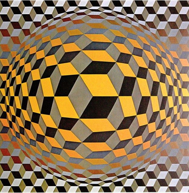 VICTOR VASARELY HAND SIGNED SIGNATURE * VEGAZETT 2