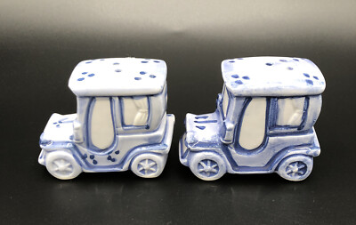Vtg Hand Painted Antique Car Salt/Pepper Shakers Japan | eBay