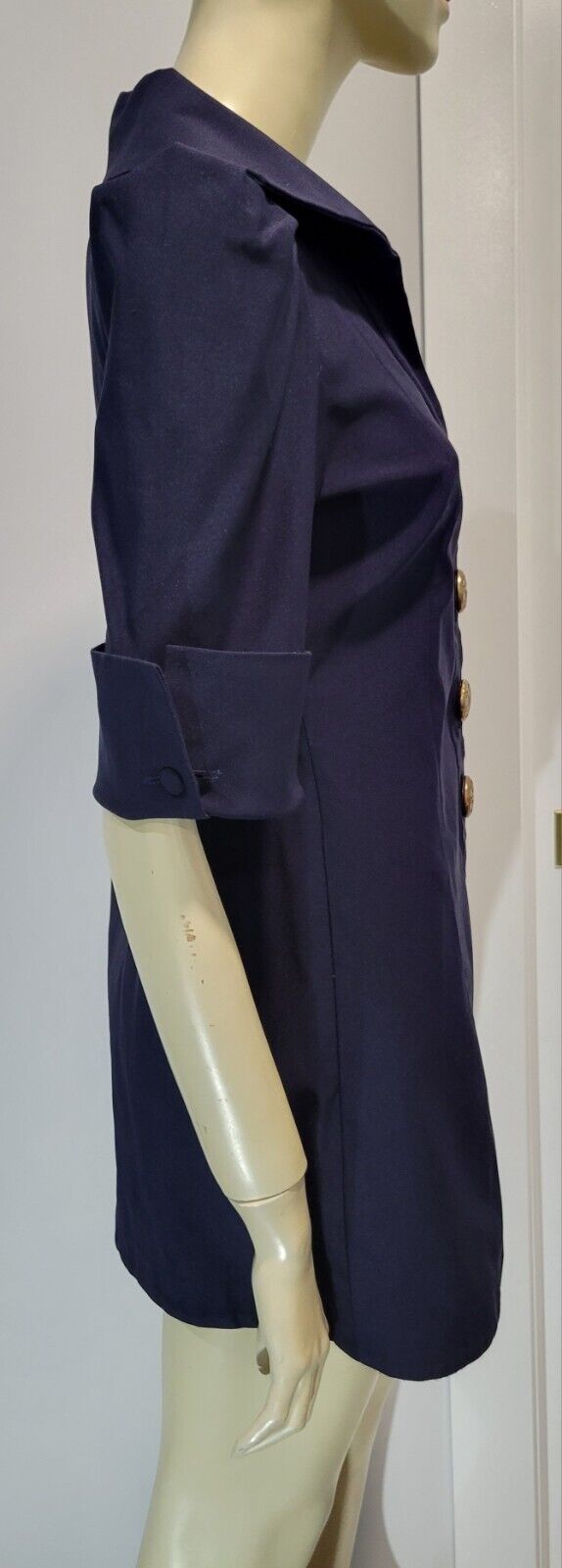 Dianaira Navy Blue Jacket 3/4 Sleeves 0 Vintage - image 5
