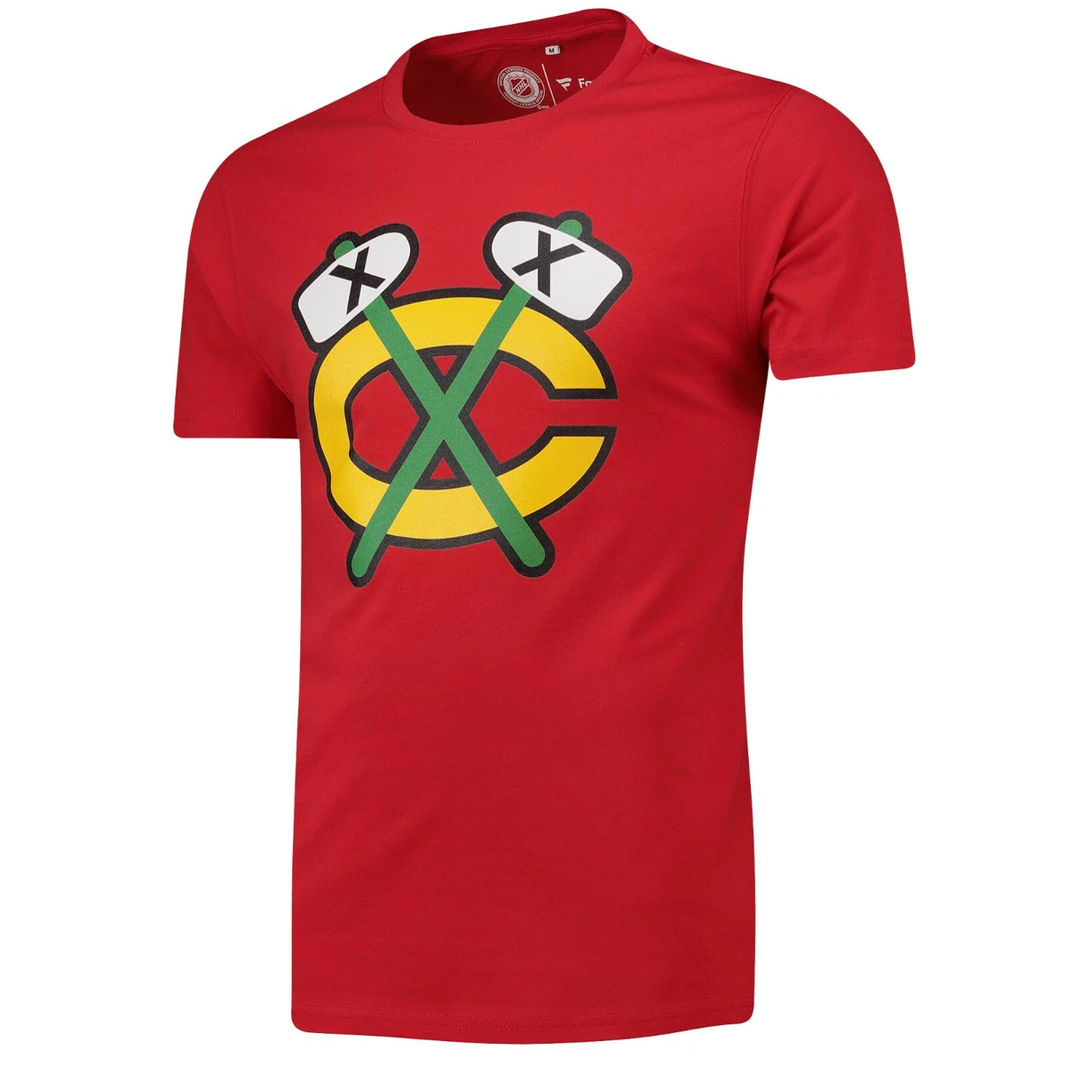NHL T Shirt Chicago Blackhawks Secondary Graphic Logo Ice Hockey T Shirt Red