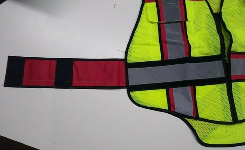 6 Point Breakaway Fire Traffic Reflective Safety Vest Red Size 3XL Hi-Vis - Picture 4 of 9