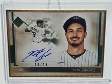 2020 Topps Transcendent Nolan Arenado Auto EMERALD VARIATION #TCAV-NA #'d /15