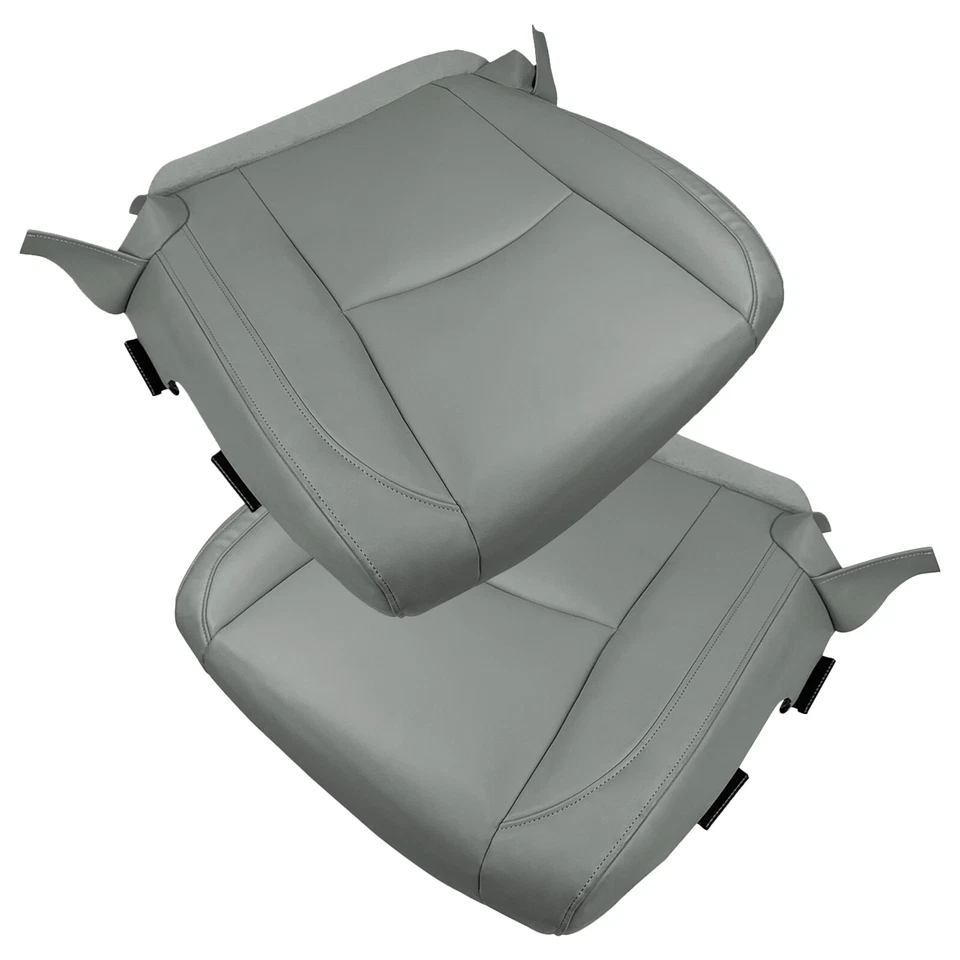 For Lexus RX330 RX350 RX400 2004-2009 Pair Front Leather Bottom Seat Cover Gray - Image 3 of 4