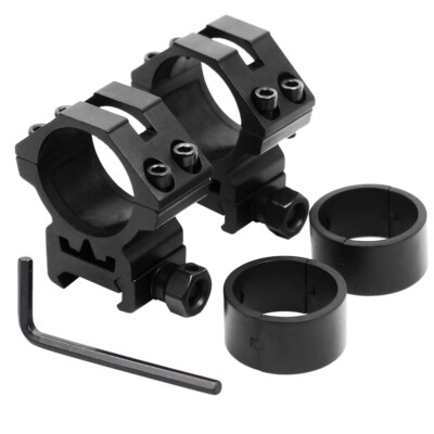 2PCS  Low Profile Scope Rings Picatinny Weaver Rail Mount w/ 30mm to 1'' Reducers