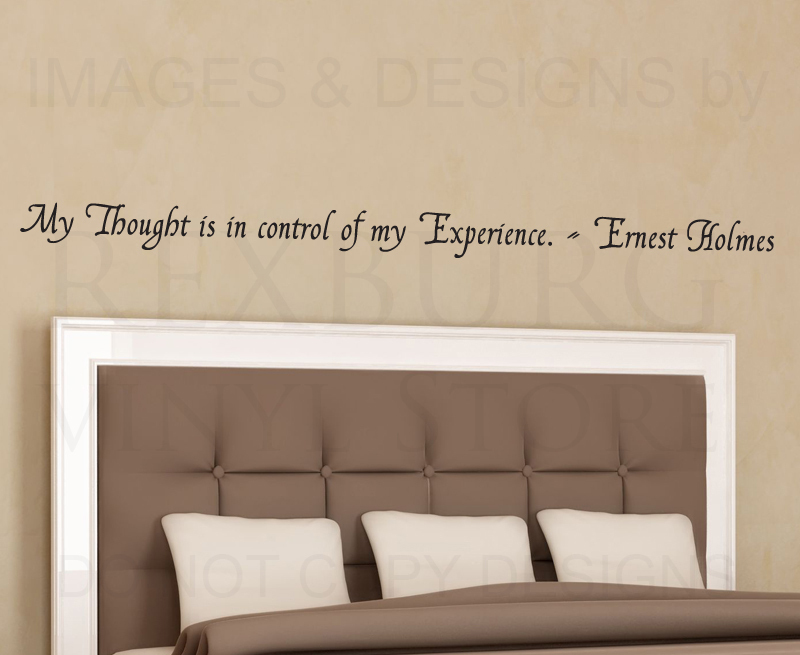 Vinyl Wall Decal Sticker Art with Thought Controls Experience I02 Lettering